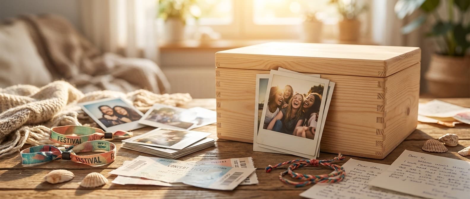 Freundschaft Erinnerungskiste – personalisierte Holzkiste