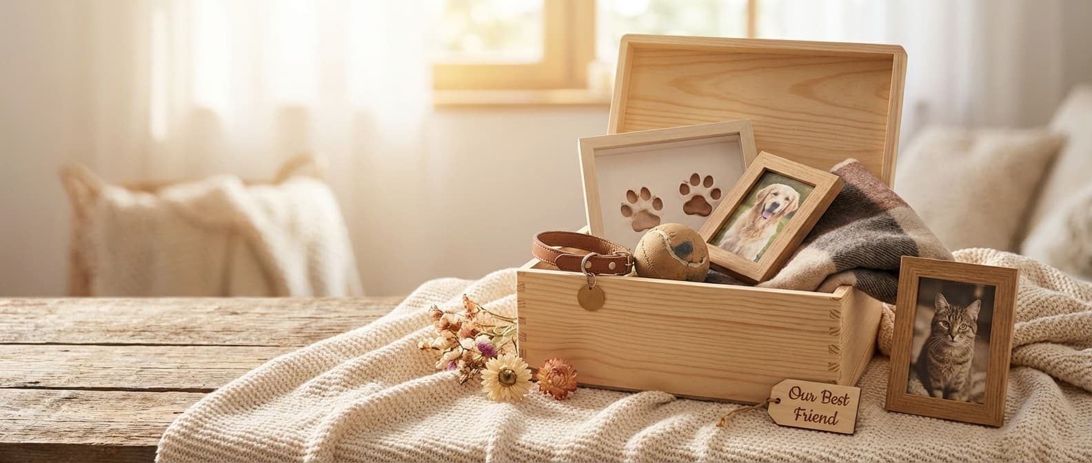 Haustier Erinnerungskiste – personalisierte Holzkiste