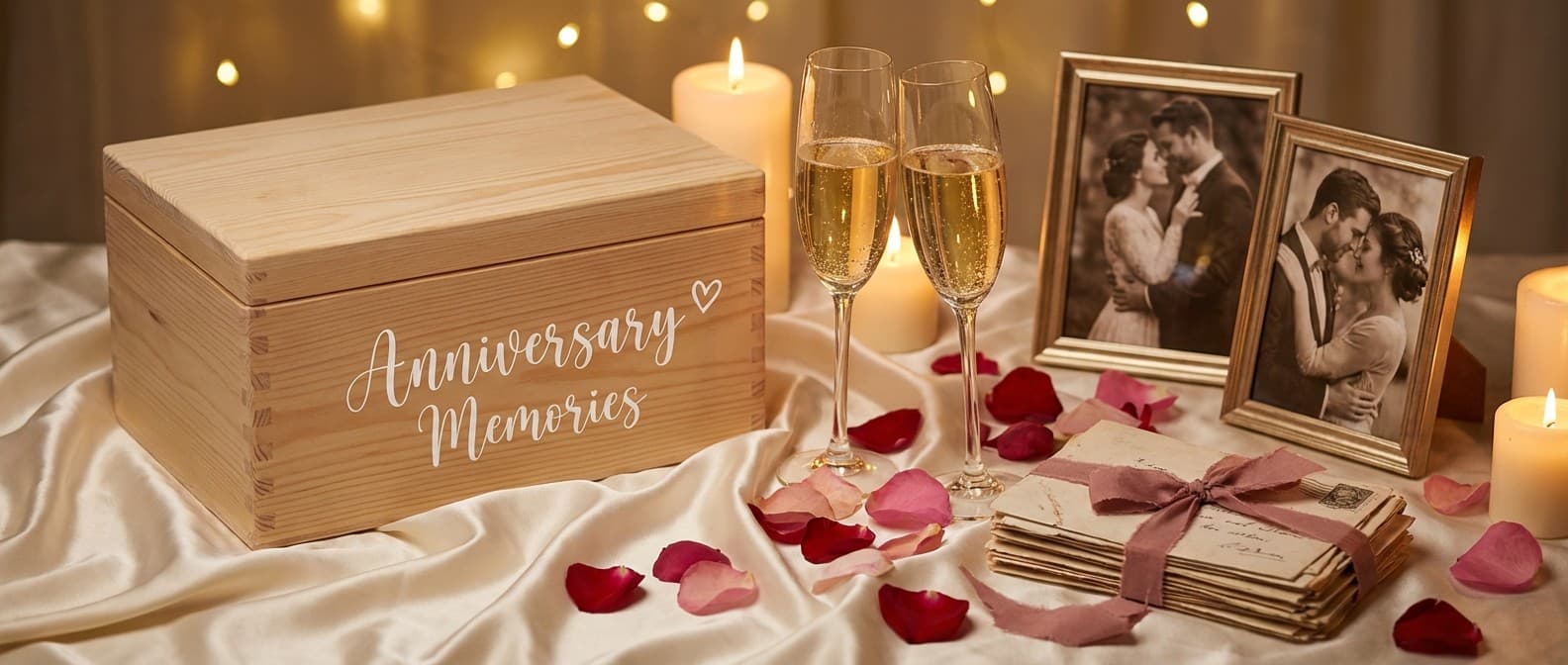 Jahrestag Erinnerungskiste – personalisierte Holzkiste