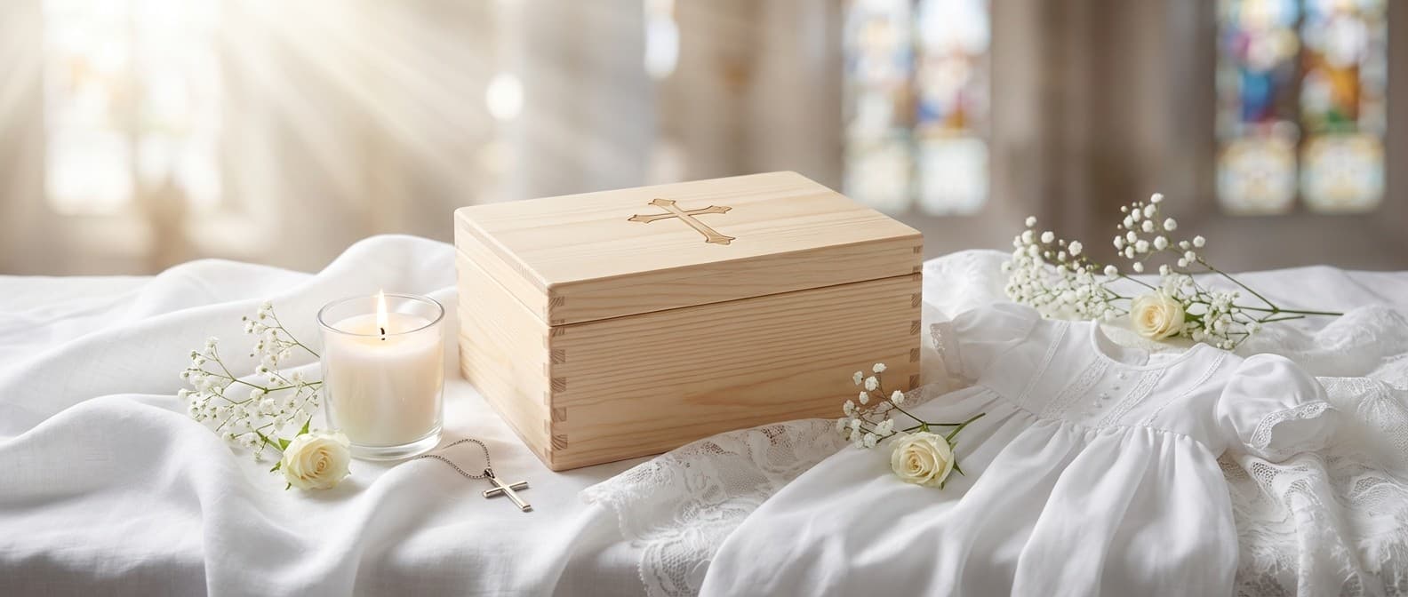 Taufe Erinnerungskiste – personalisierte Holzkiste