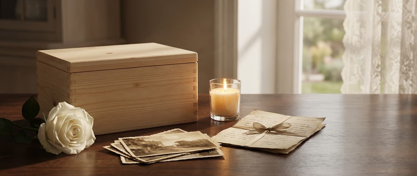 Trauer Erinnerungskiste – personalisierte Holzkiste