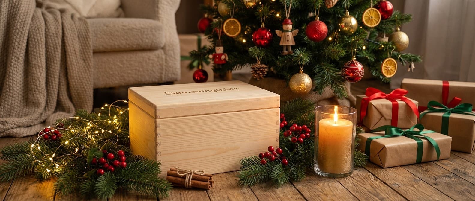 Weihnachten Erinnerungskiste – personalisierte Holzkiste