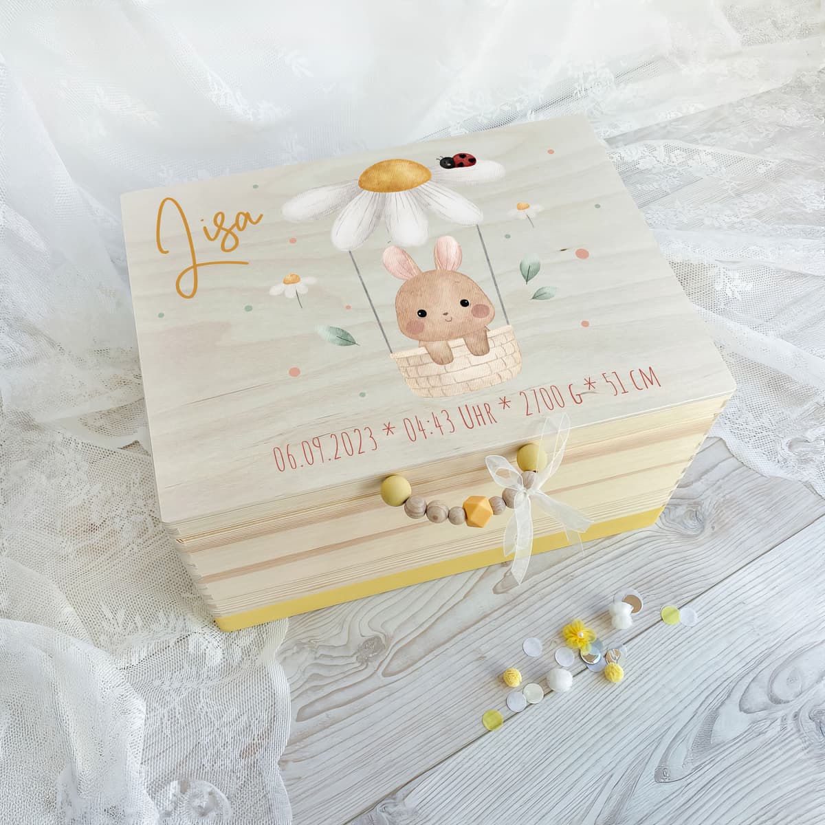 Hase im Heißluftballon