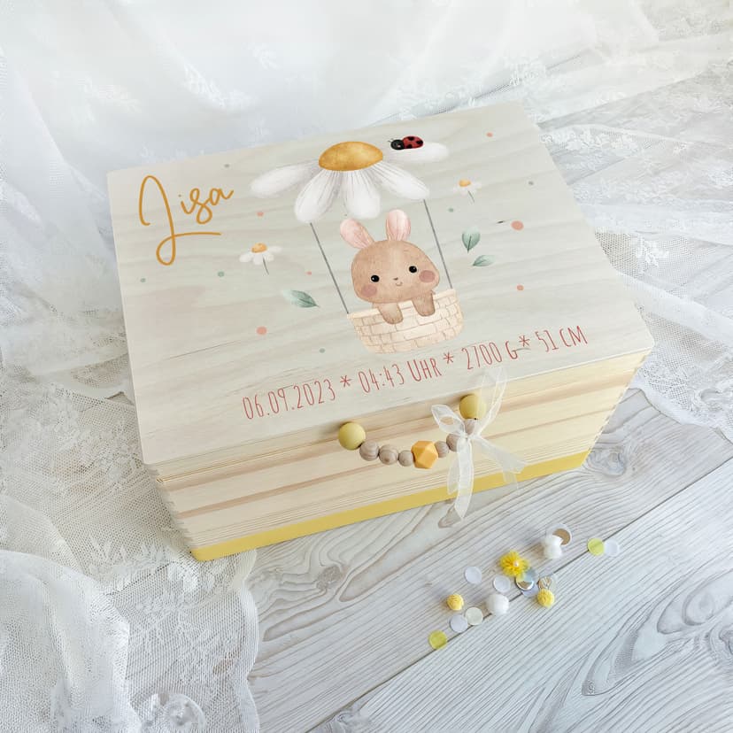 Hase im Heißluftballon