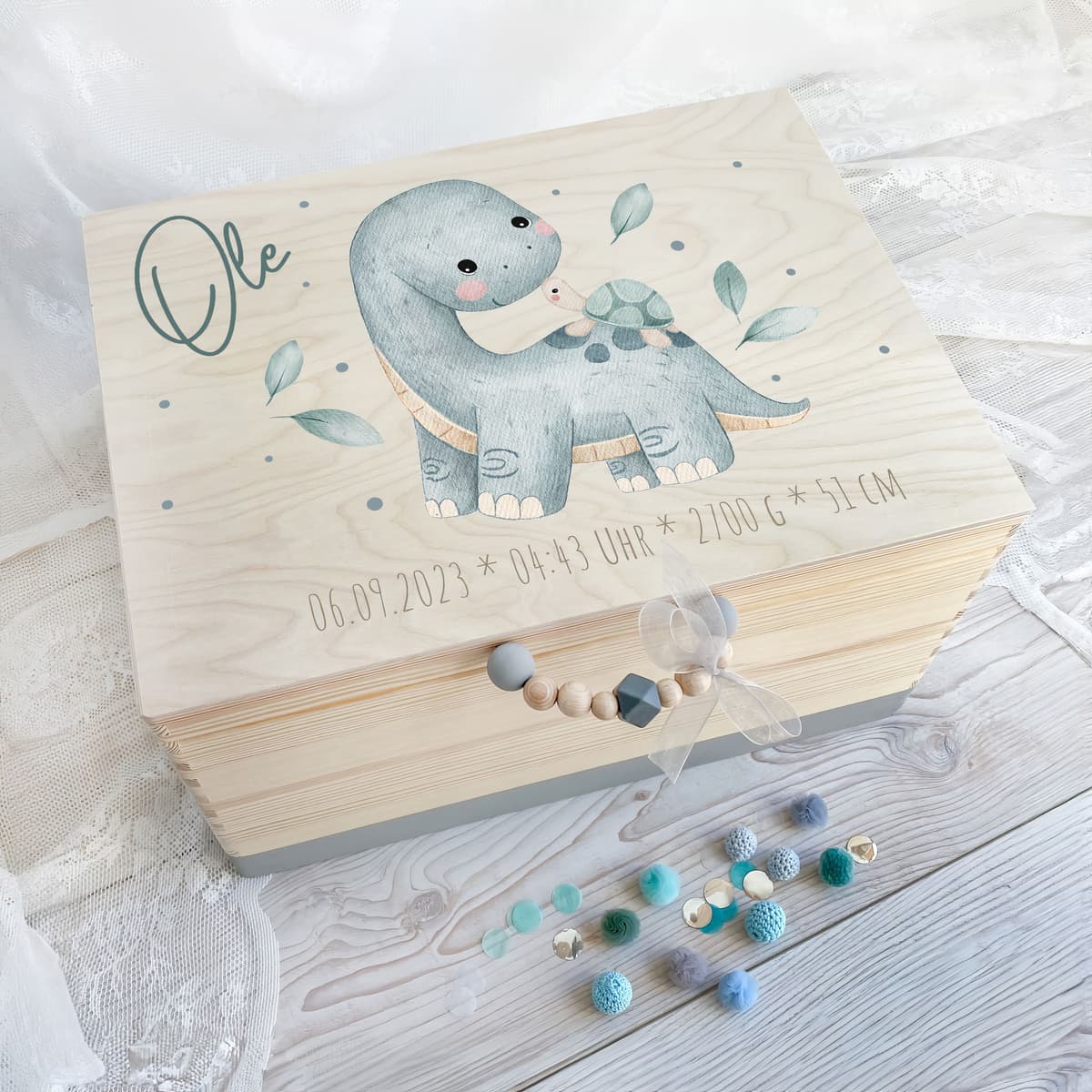 Dino mit Schildkröte